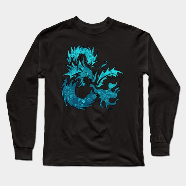 Ice Dragon Long Sleeve T-Shirt by paintchips